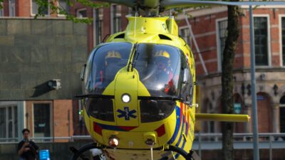 Lifeliner4 ter plaatse voor een ongeval in Groningen