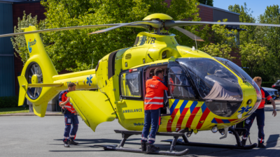 Lifeliner 4 ingezet voor eenzijdig ongeval Kattegat Groningen